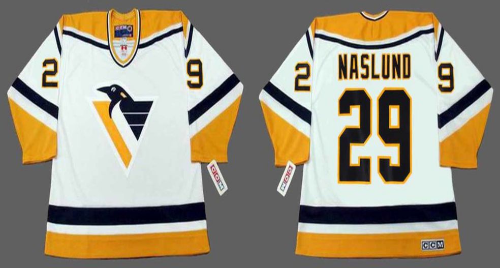 2019 Men Pittsburgh Penguins 29 Naslund White CCM NHL jerseys